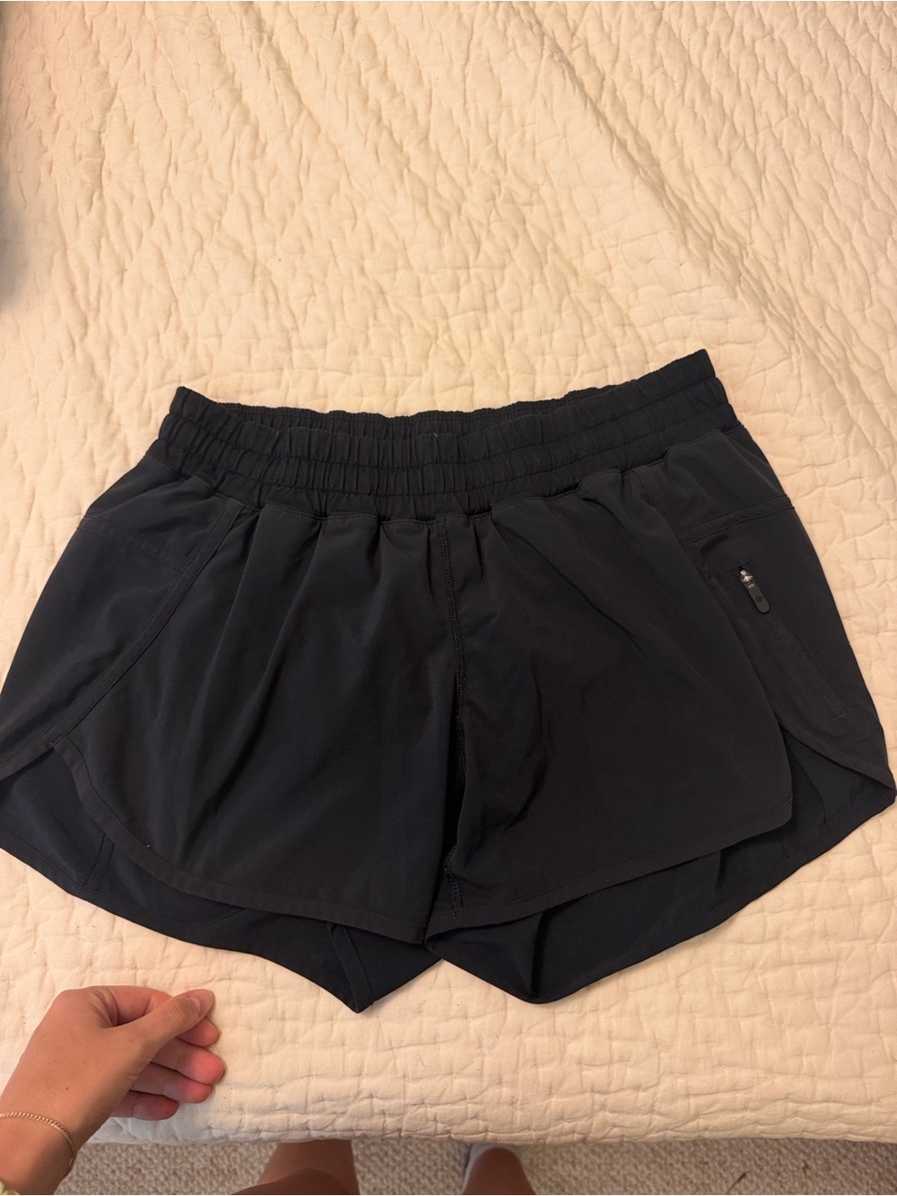 lululemon Tracker Short 4” Black Lined Running Shorts Size 6